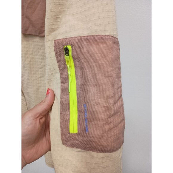 Lululemon Womens Grid Fleece Hiking Overshirt Sz 8 Pink Clay Activewear Top - Picture 4 of 6